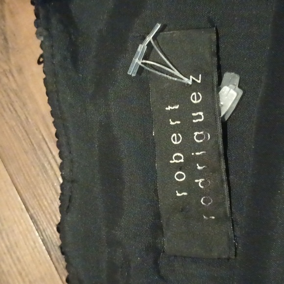 Robert Rodriguez Black Boat Neck Sequined Cap Sleeve Mini Dress A37 - Picture 2 of 6